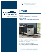 Monarch Specialties I 7401 Instructions D'assemblage