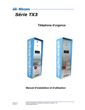 Mircom TX3-TOUCH-F15-D Manuel D'installation Et D'utilisation