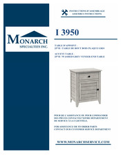 Monarch Specialties I 3950 Instructions D'assemblage