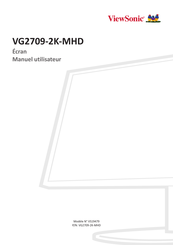 ViewSonic VG2709-2K-MHD Manuel Utilisateur