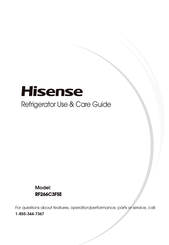 Hisense RF266C3FSE Guide D'utilisation Et D'entretien