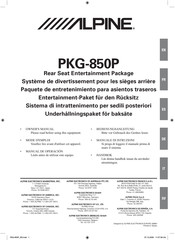 Alpine PKG-850P Mode D'emploi