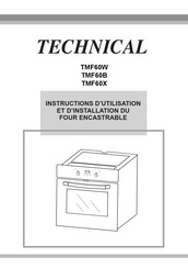 Technical TMF60X Instructions D'utilisation Et D'installation