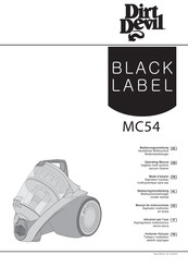 Dirt Devil INFINITY BLACK LABEL MC54 Mode D'emploi