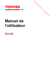 Toshiba Excite Manuel De L'utilisateur