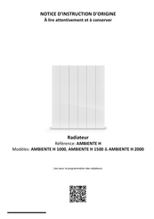 Ambiente H 2000 Notice D'instruction D'origine