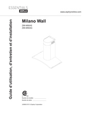 Zephyr Milano Wall ZMI-M90AS Guide D'utilisation, D'entretien Et D'installation