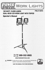 POWER SMITH WORK LIGHTS PWL21100TS Manuel D'utilisation