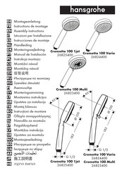 Hansgrohe Crometta 100 Multi 26823 Série Instructions De Montage