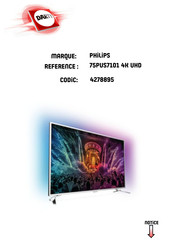 Philips 75PUS7101 Mode D'emploi