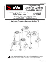 SFA BVA Hydraulics H5504 Manuel D'instructions