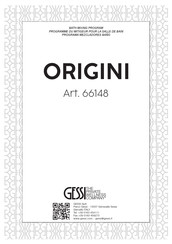 Gessi ORIGINI 66148 Manuel D'installation