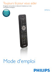 Philips SRP5016 Mode D'emploi