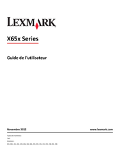 Lexmark X65 Serie Guide De L'utilisateur