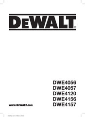 DeWalt DWE4057 Traduction De La Notice D'instructions Originale