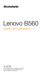 Lenovo B560 Guide De L'utilisateur