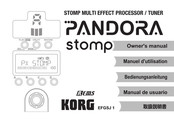 Korg PANDORA stomp EFGSJ 1 Manuel D'utilisation