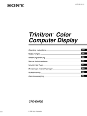 Sony Trinitron CPD-E400E Mode D'emploi