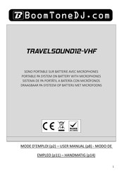 BoomToneDJ TRAVELSOUND12-VHF Mode D'emploi