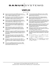 Sanus Systems VMPL50 Mode D'emploi