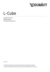 DURAVIT L-Cube LC 7375 Notice De Montage