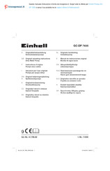 EINHELL GC-DP 7835 Instructions D'origine