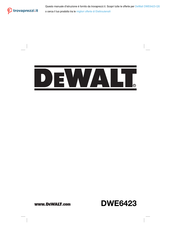 DeWalt DWE6423 Traduction De La Notice D'instructions Originale