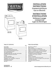 Maytag MDE1L7CS Instructions D'installation
