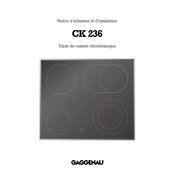 Gaggenau CK 236 Notice D'utilisation Et D'installation