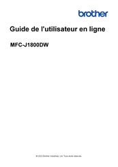 Brother MFC-J1800DW Guide De L'utilisateur En Ligne