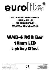 EuroLite WMB-4 RGB Bar 10mm LED Lighting Effect Mode D'emploi