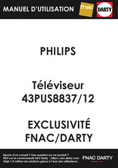 Philips 43PUS8837/12 Mode D'emploi