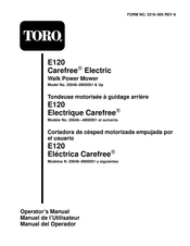 Toro E120 Electrique Carefree Manuel De L'utilisateur