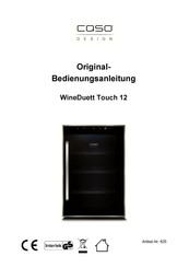 CASO DESIGN Wine Duett Touch 12 Mode D'emploi Original