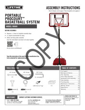 Lifetime PROCOURT 90689 Instructions D'assemblage