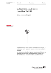 Endress+Hauser Levelflex FMP53 Instructions Condensées