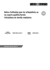 Fior & Gentz NEURO VARIO-CLASSIC 2 Notice D'utilisation