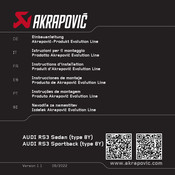 Akrapovic Evolution Line Instructions D'installation