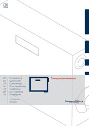 Simons Voss Technologies KT10.900100 Guide Abrégé