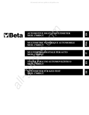 Beta 1760DGT Mode D'emploi