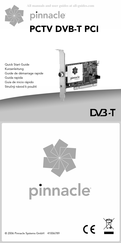 Pinnacle PCTV DVB-T PCI Guide De Démarrage Rapide