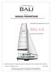 CATANA Group BALI 4.6 Manuel De Propriétaire