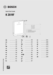 Bosch K 30 RF Guide De Démarrage Rapide