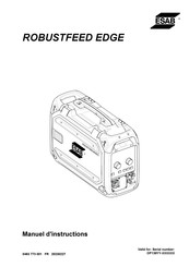 ESAB ROBUSTFEED EDGE Manuel D'instructions