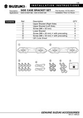 Suzuki 93700-4882 Serie Instructions D'utilisation