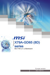 MSI X79A-GD65 8D Serie Mode D'emploi