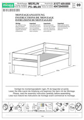 MIGROS Micasa MERLIN P5-ML09 Instructions De Montage