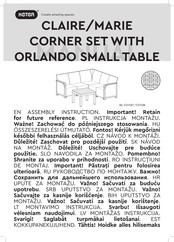 Keter CLAIRE/MARIE CORNER SET WITH ORLANDO SMALL TABLE Instructions De Montage