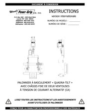 WOOD'S POWR-GRIP QUADRA-TILT Manuel D'instructions