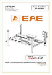 EAE CONSOGARAGE Manuel D'installation Et D'utilisation